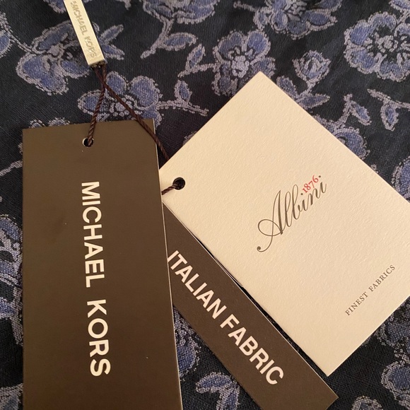 Michael Kors Italian Fabric Linen Printed Slim Fit Shirt - Picture 2 of 3